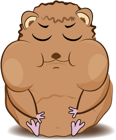 Cartoon Muscular Hamster PNG