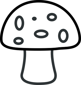 Cartoon Mushroom Graphic PNG