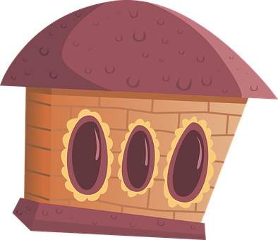 Cartoon Mushroom House Graphic PNG