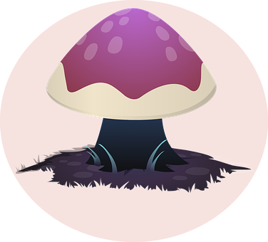 Cartoon Mushroom Illustration PNG