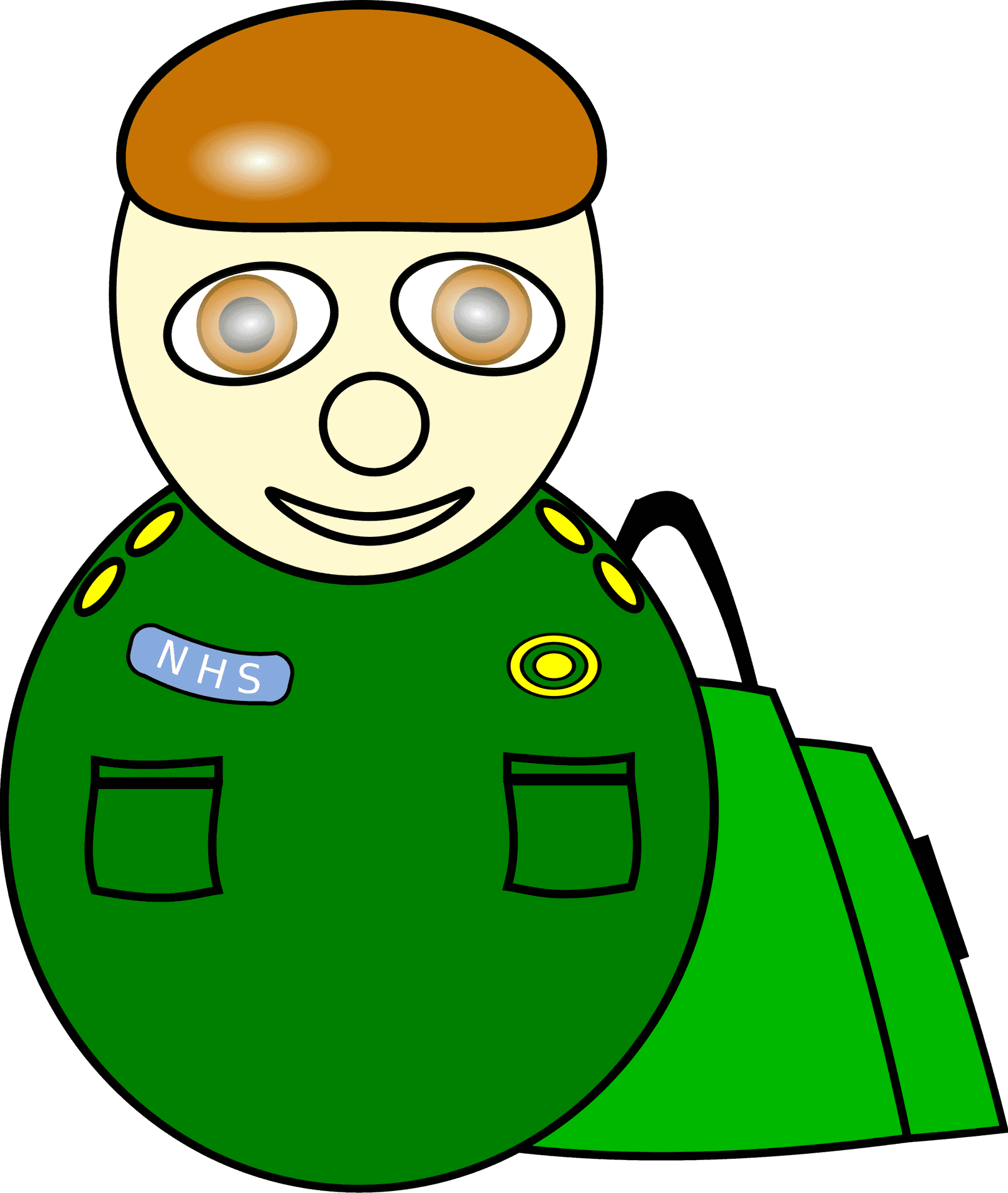 Cartoon N H S Paramedic Character PNG