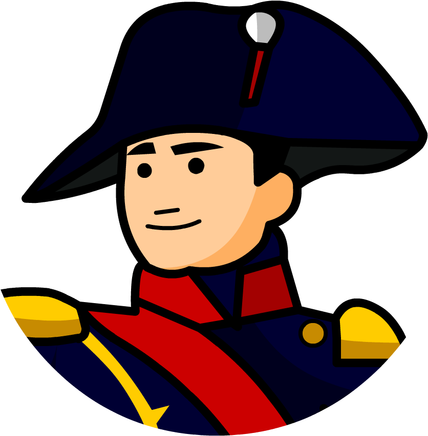 Cartoon Napoleon Bonaparte Portrait PNG