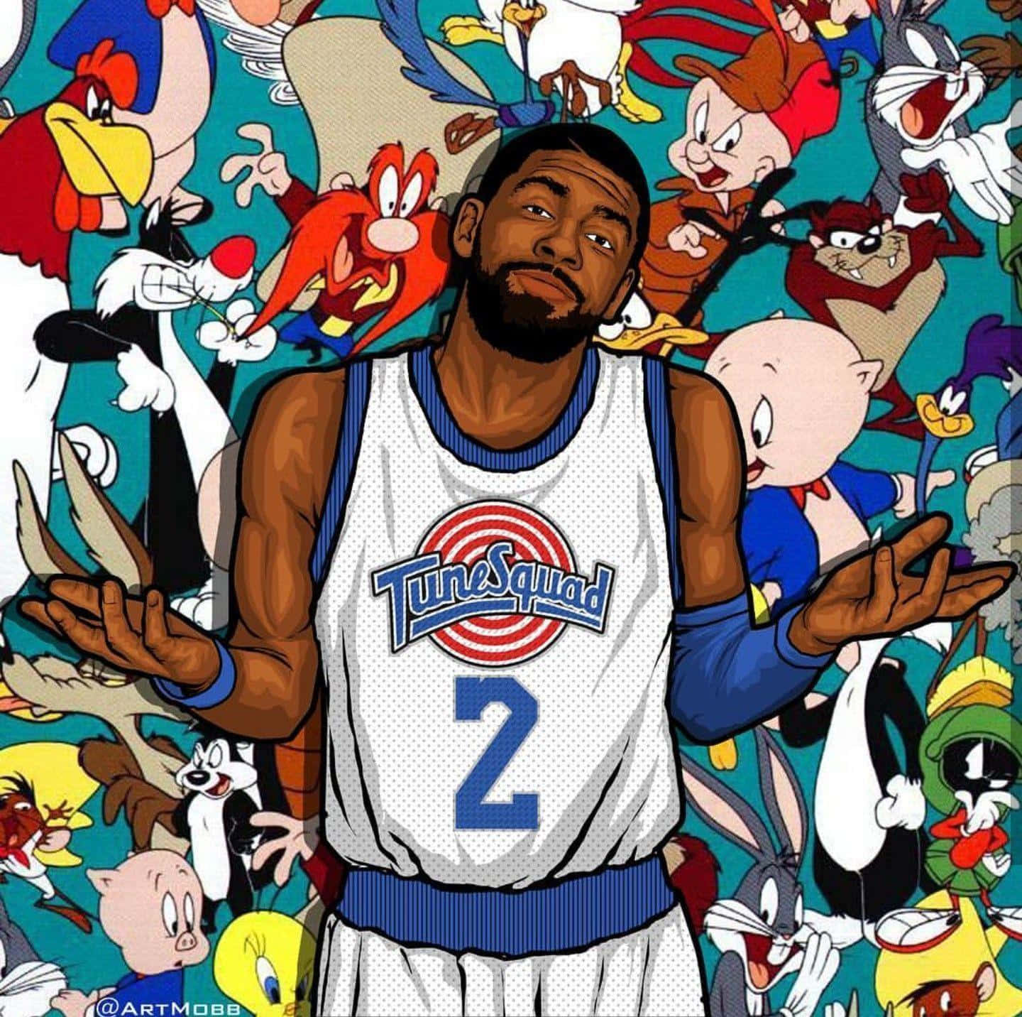 All-Star Cartoon Players in the NBA Wallpaper