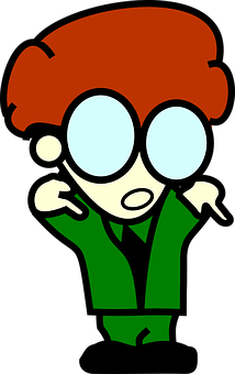 Cartoon Nerd Character_ Vector PNG