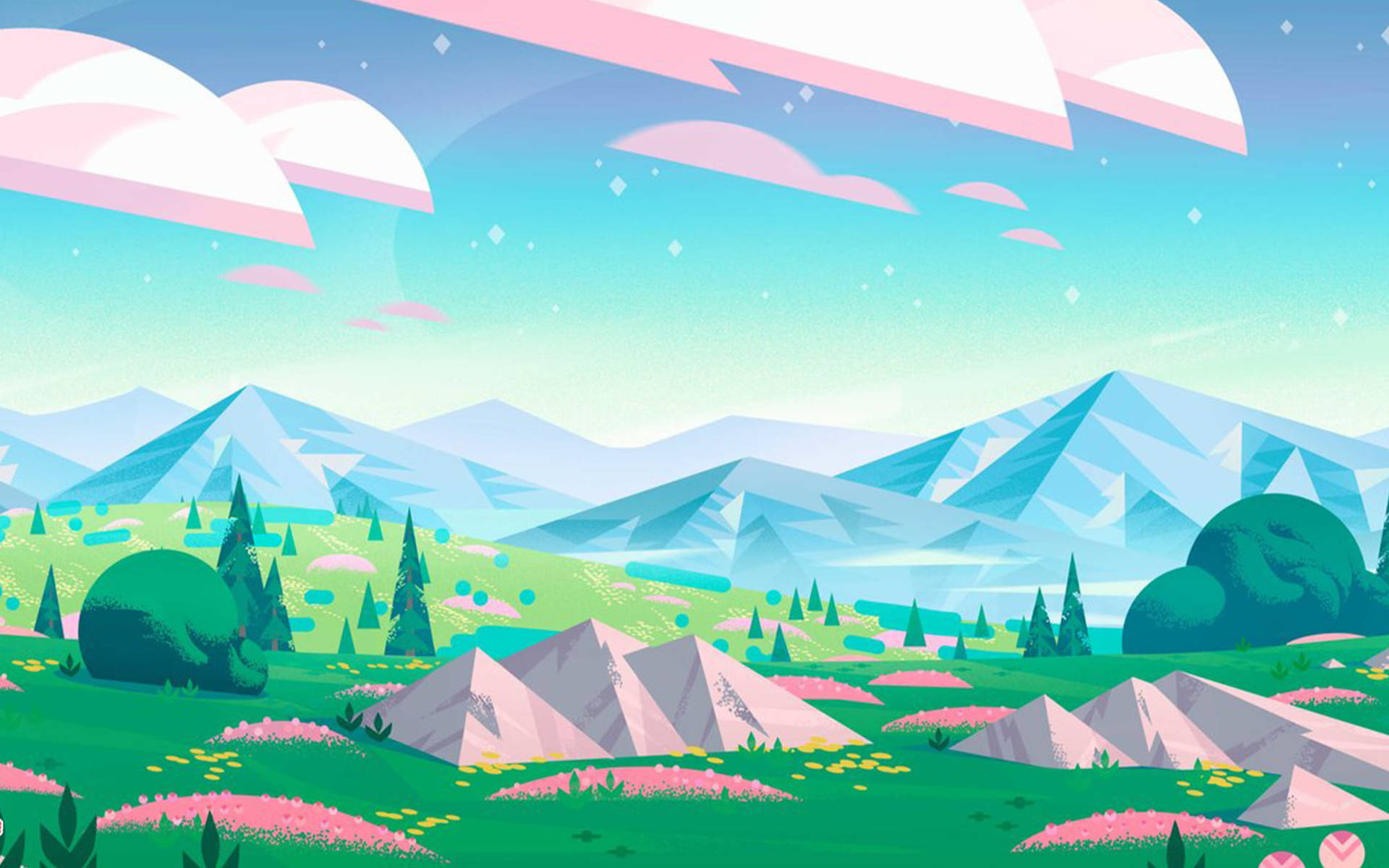Cartoon Network Crystal Mountains Background