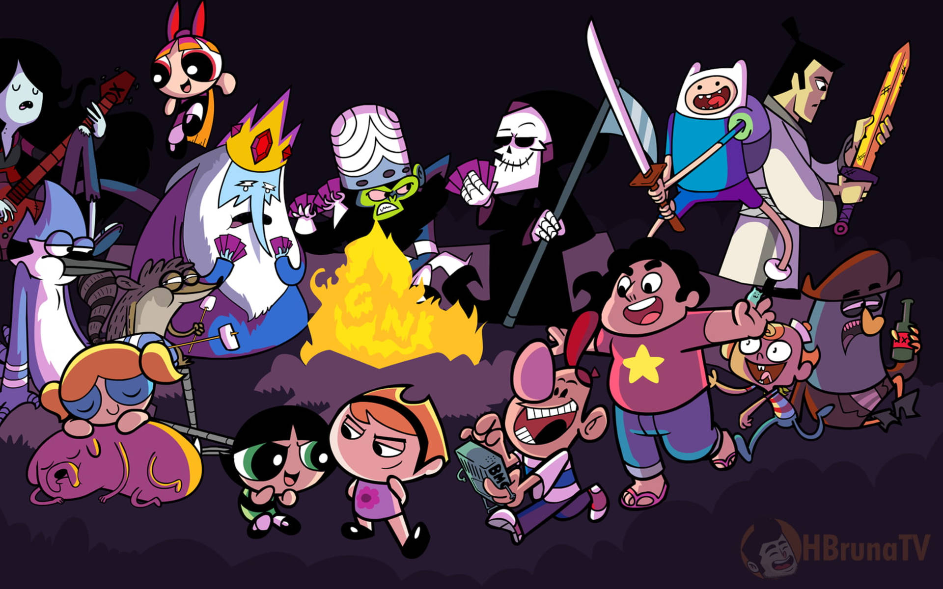 Cartoon Network Digital Illustration Background