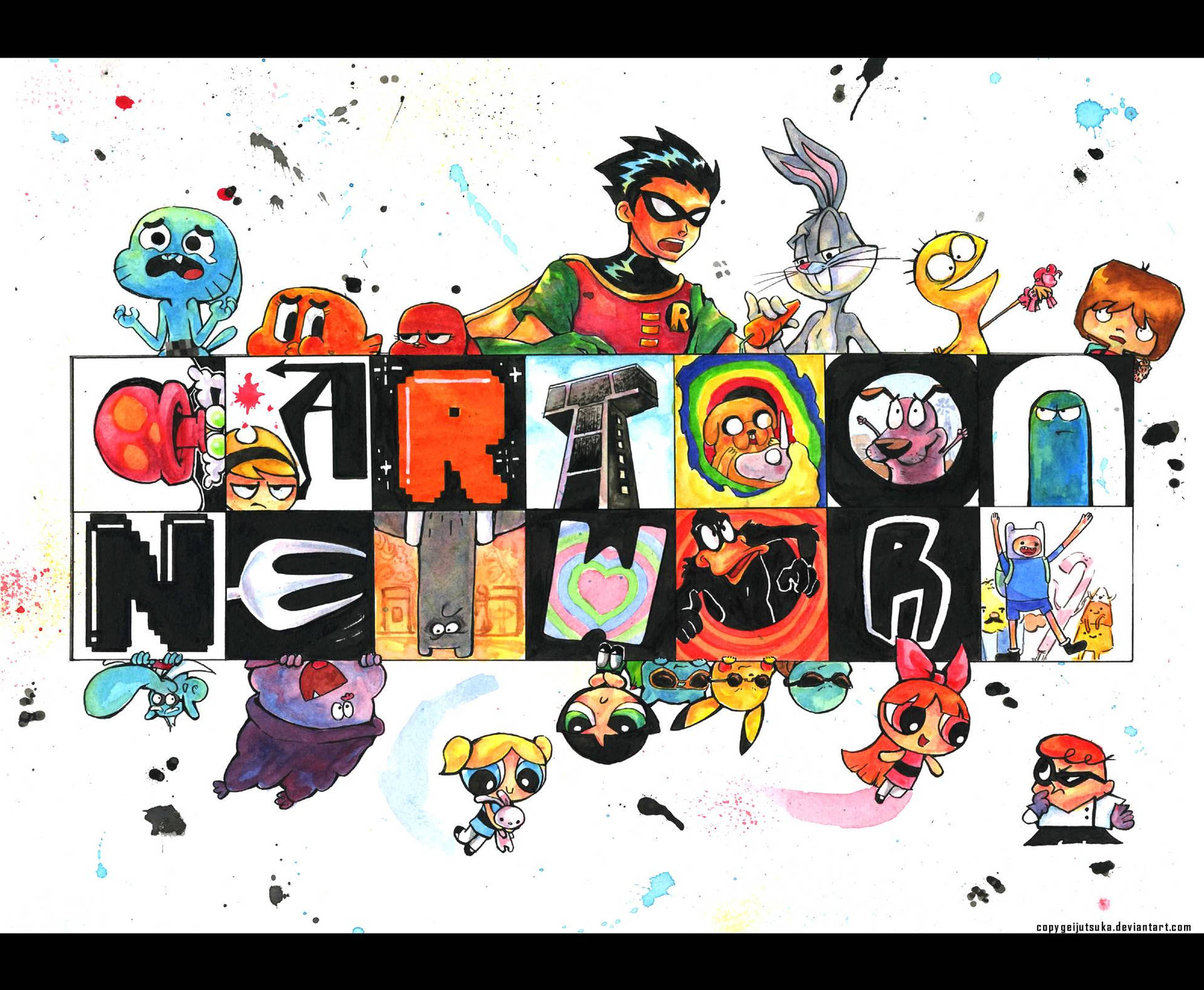 Cartoon Network Digital Illustration Background
