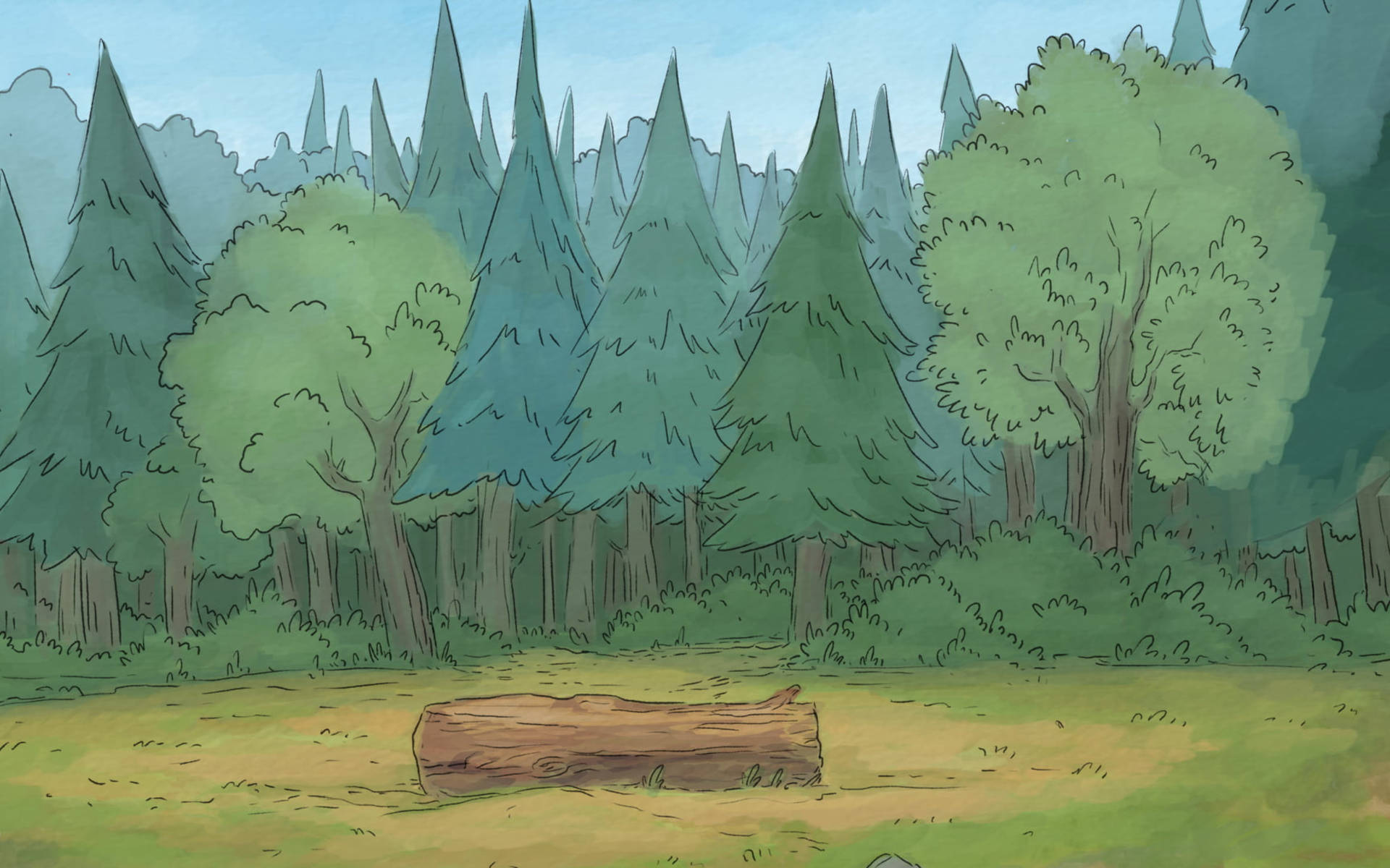 Cartoon Network We Bare Bears Forest Background