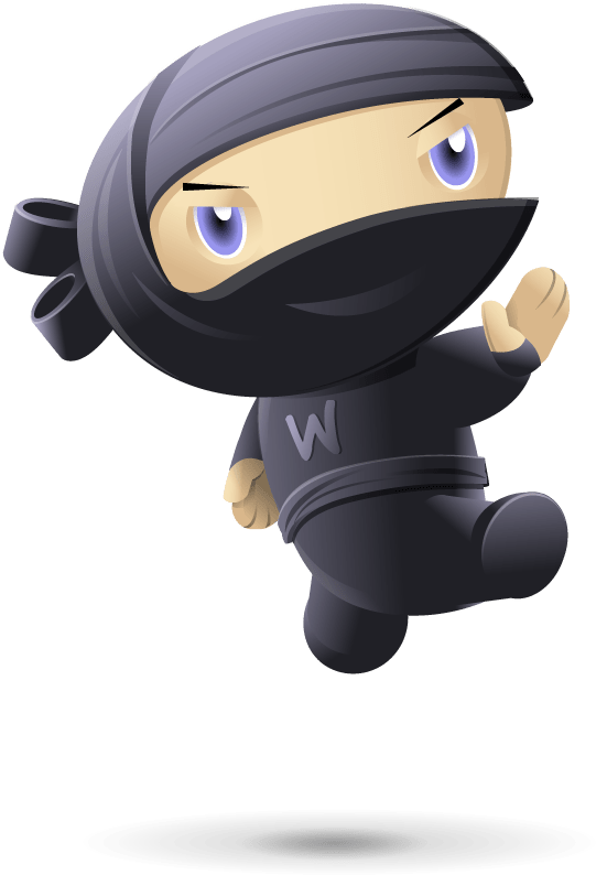 Cartoon Ninja Character Running PNG