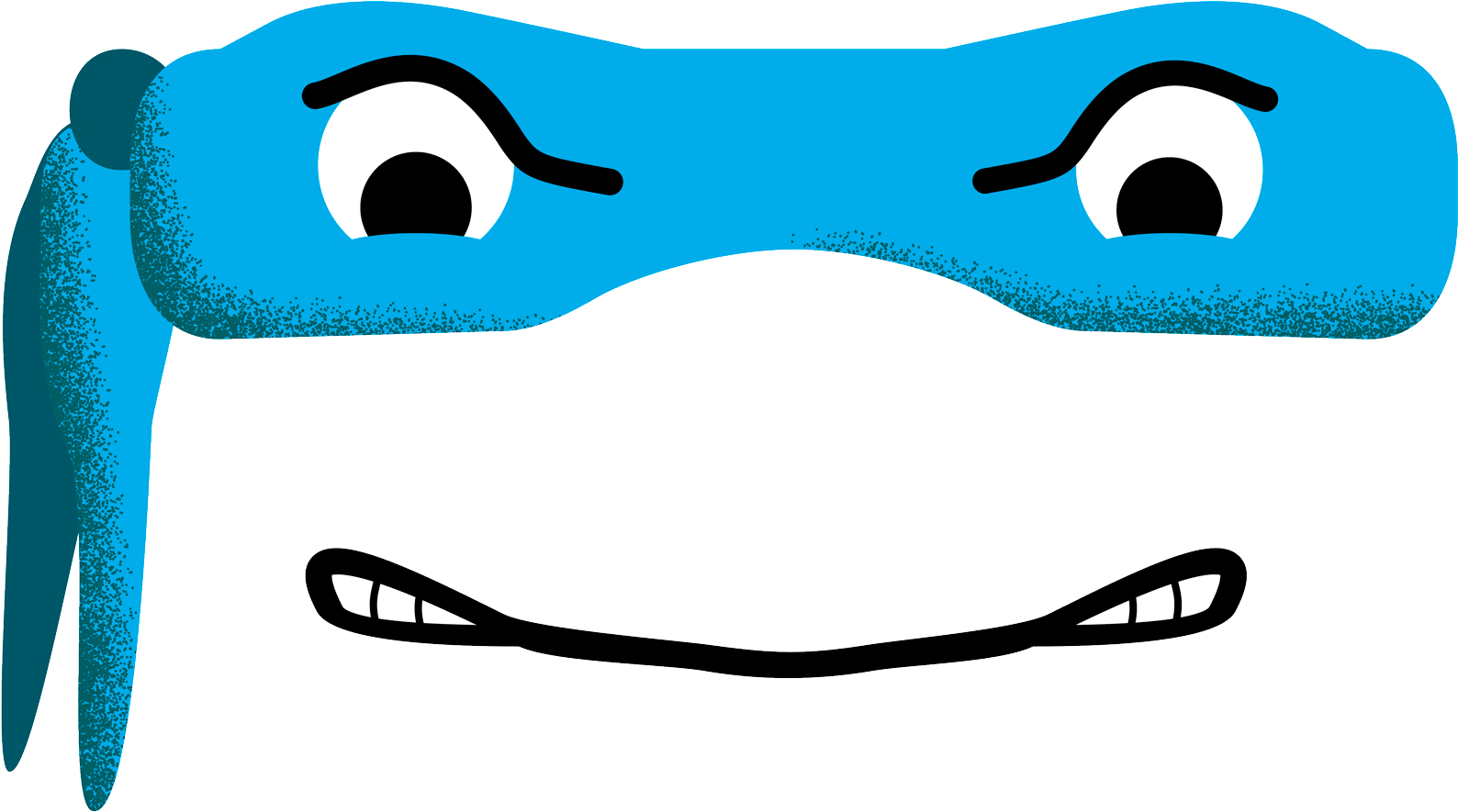 Cartoon Ninja Face Vector PNG