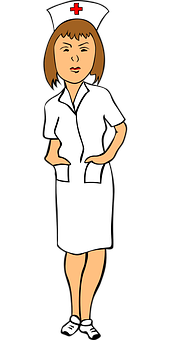 Download Cartoon Nurse Standing Clipart | Wallpapers.com