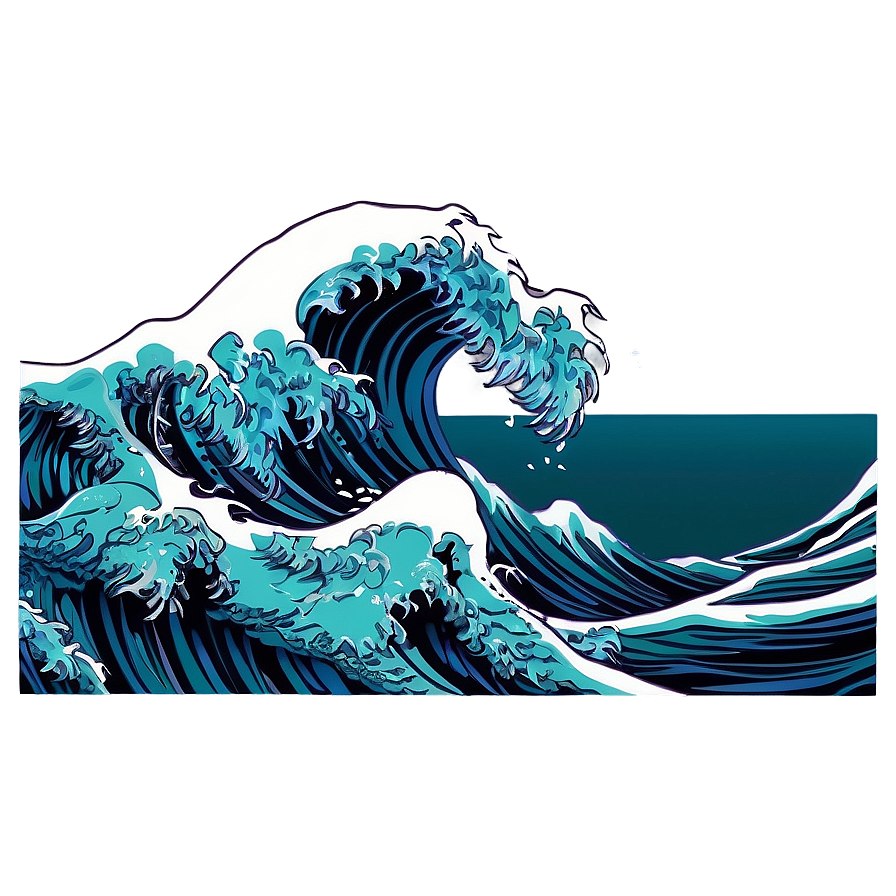 Cartoon Ocean Wave Png 06132024 PNG