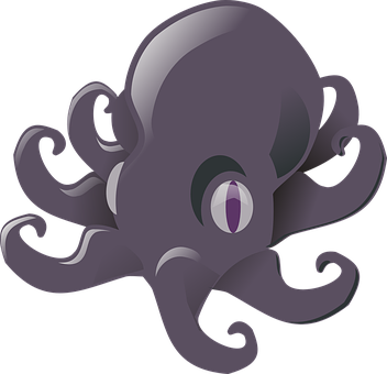 Cartoon Octopus Graphic PNG