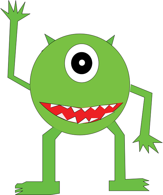 Cartoon One Eyed Monster PNG