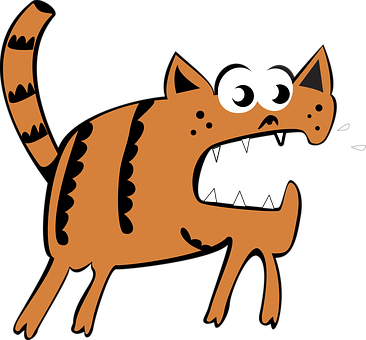 Cartoon Orange Cat Vector PNG