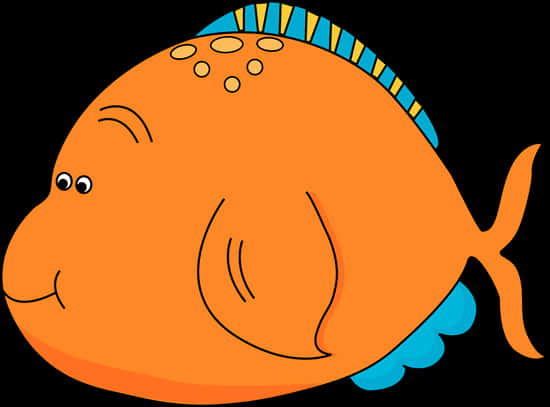 Cartoon Orange Fish PNG