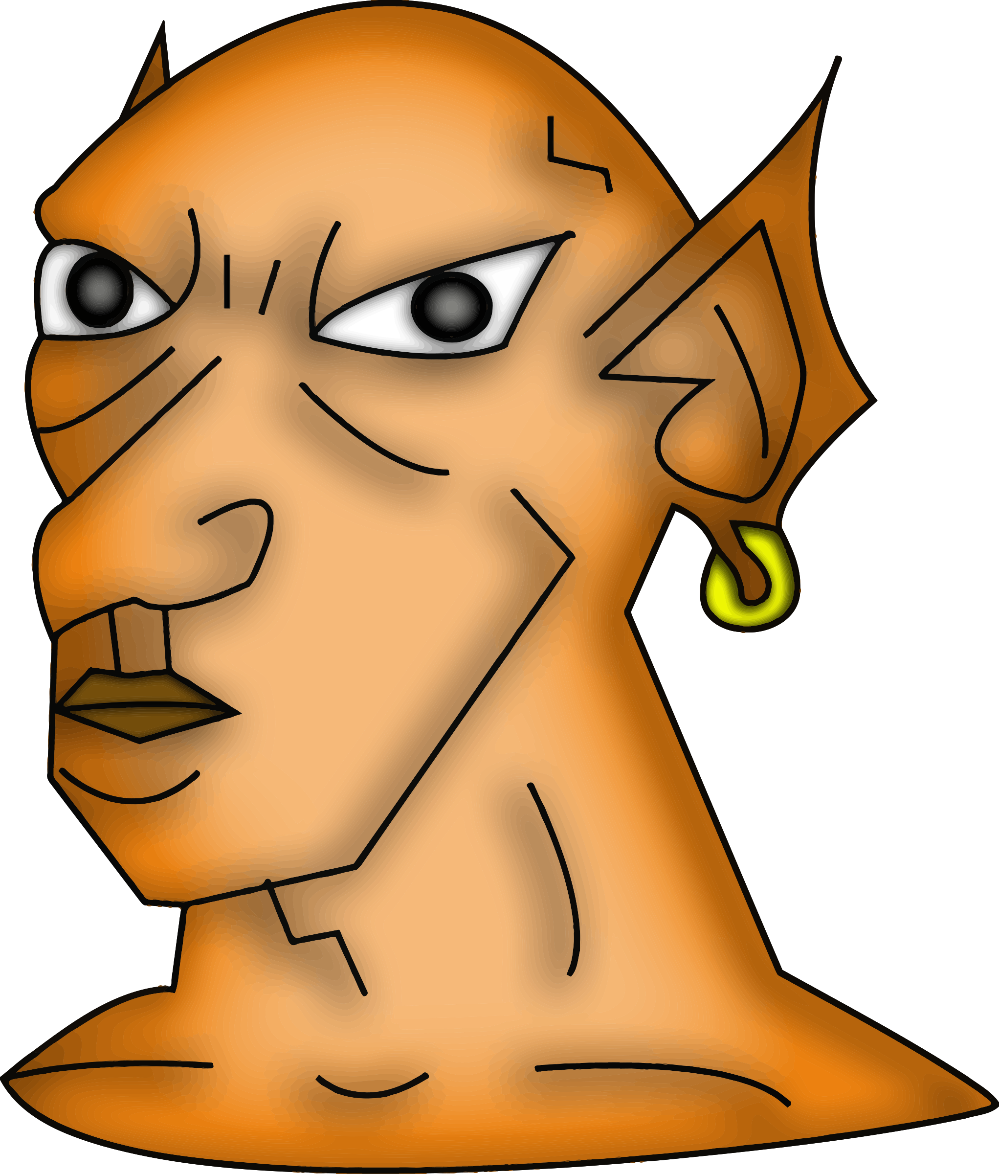 Cartoon Orc Portrait PNG