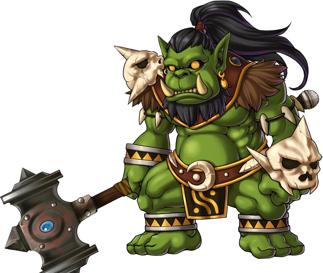 Cartoon Orc Warrior PNG