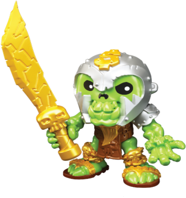 Cartoon Orc Warrior Toy PNG