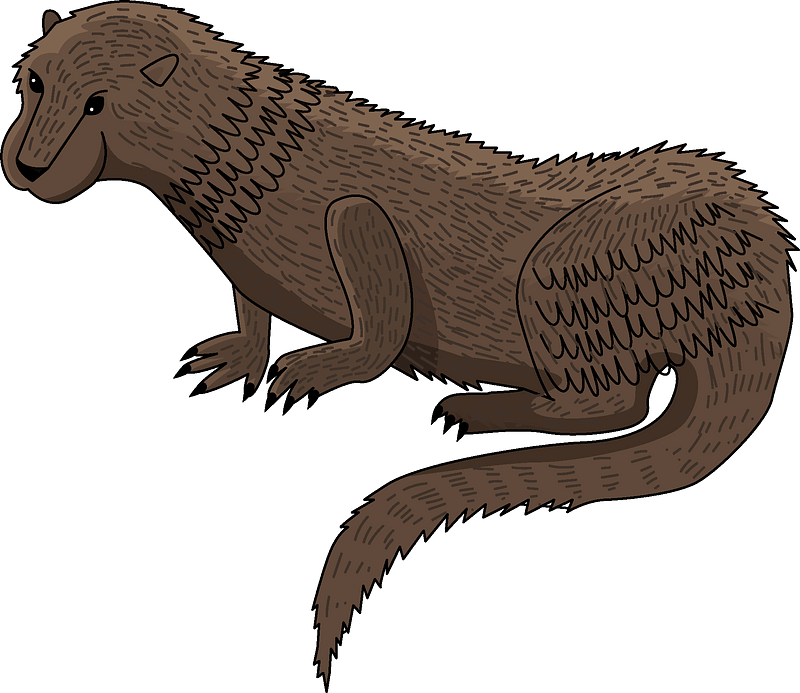 Cartoon Otter Illustration PNG