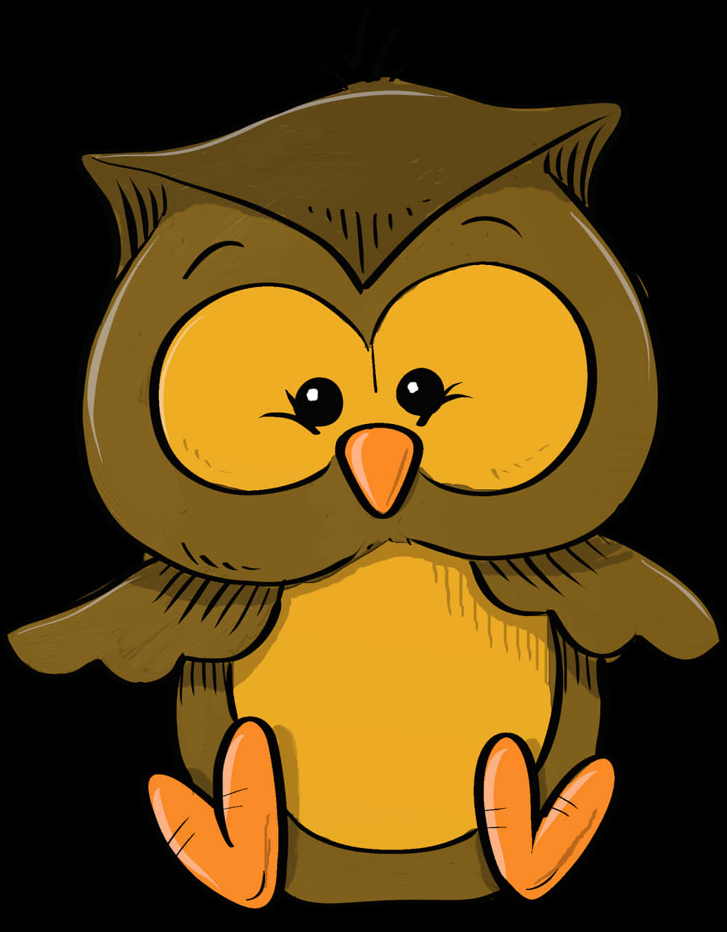 Download Cartoon Owl Illustration | Wallpapers.com