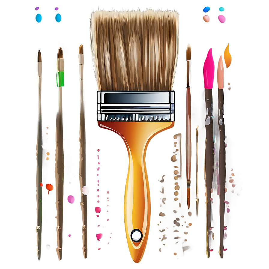 Download Cartoon Paint Brush Png Wqr | Wallpapers.com