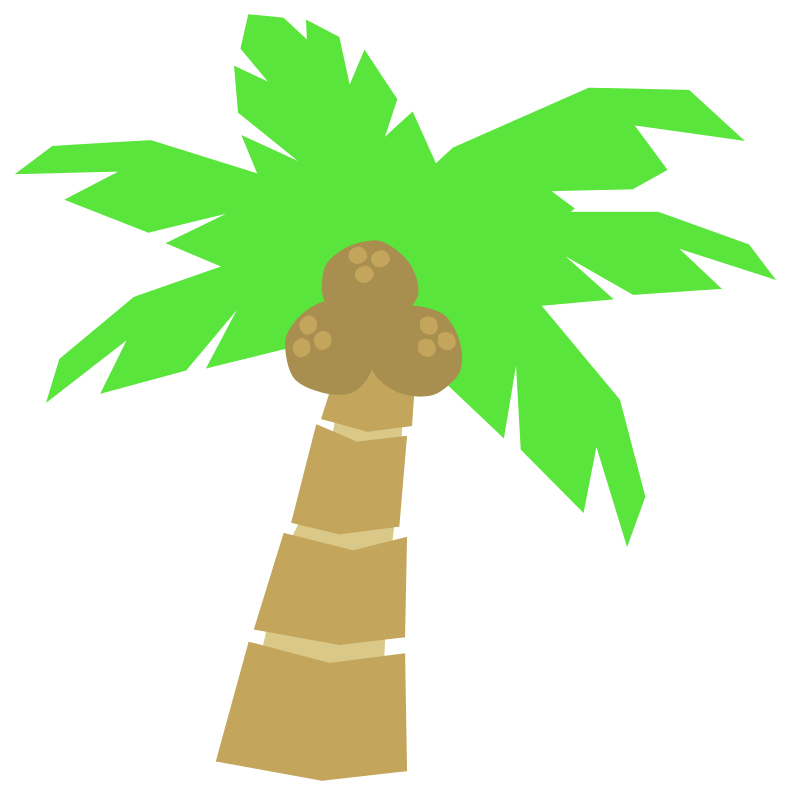 Cartoon Palm Tree Graphic PNG