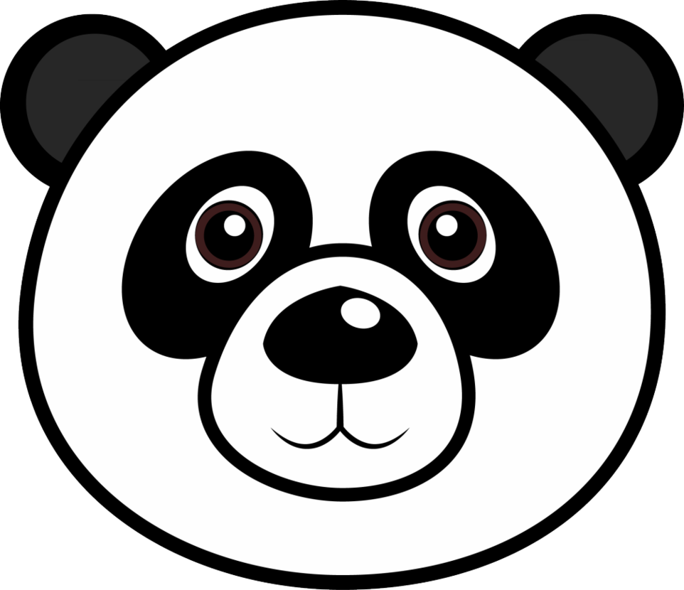 Cartoon Panda Face PNG