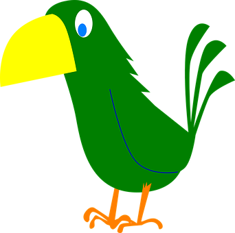 Cartoon Parrot Profile PNG