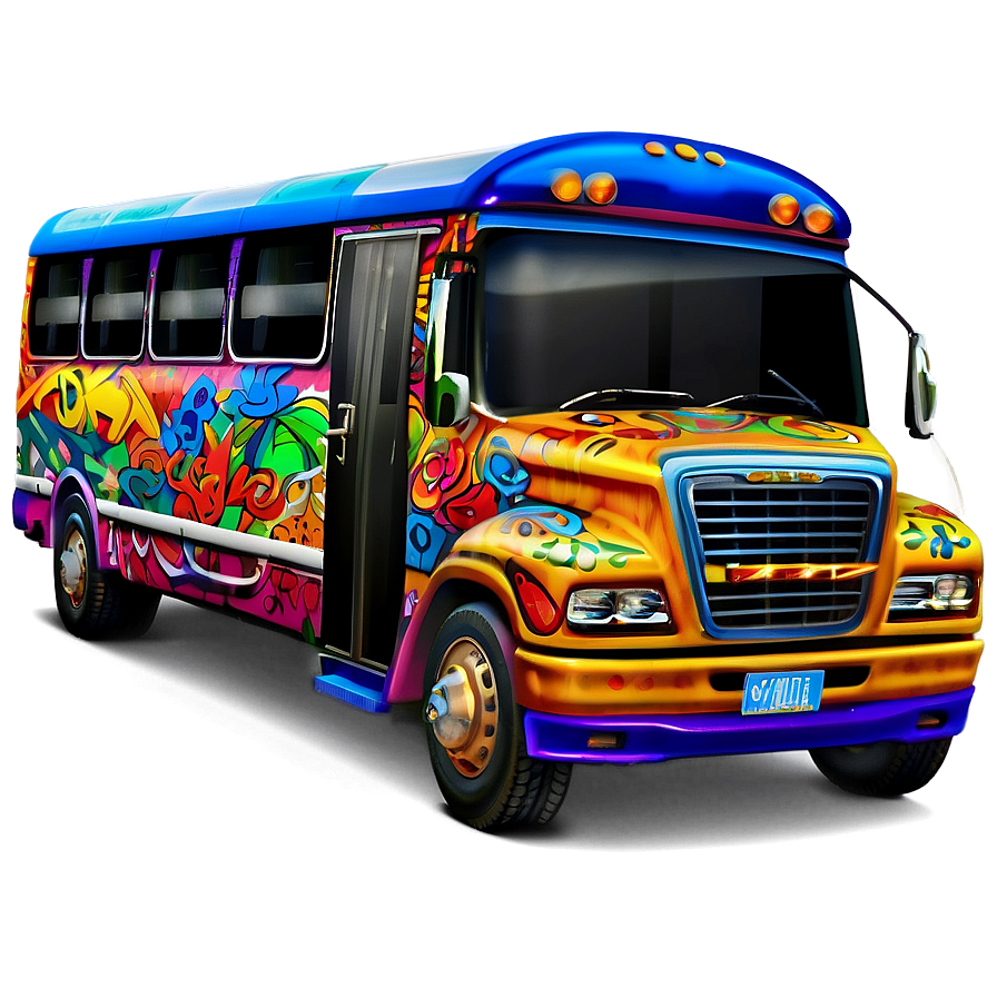 Cartoon Party Bus Png 58 PNG