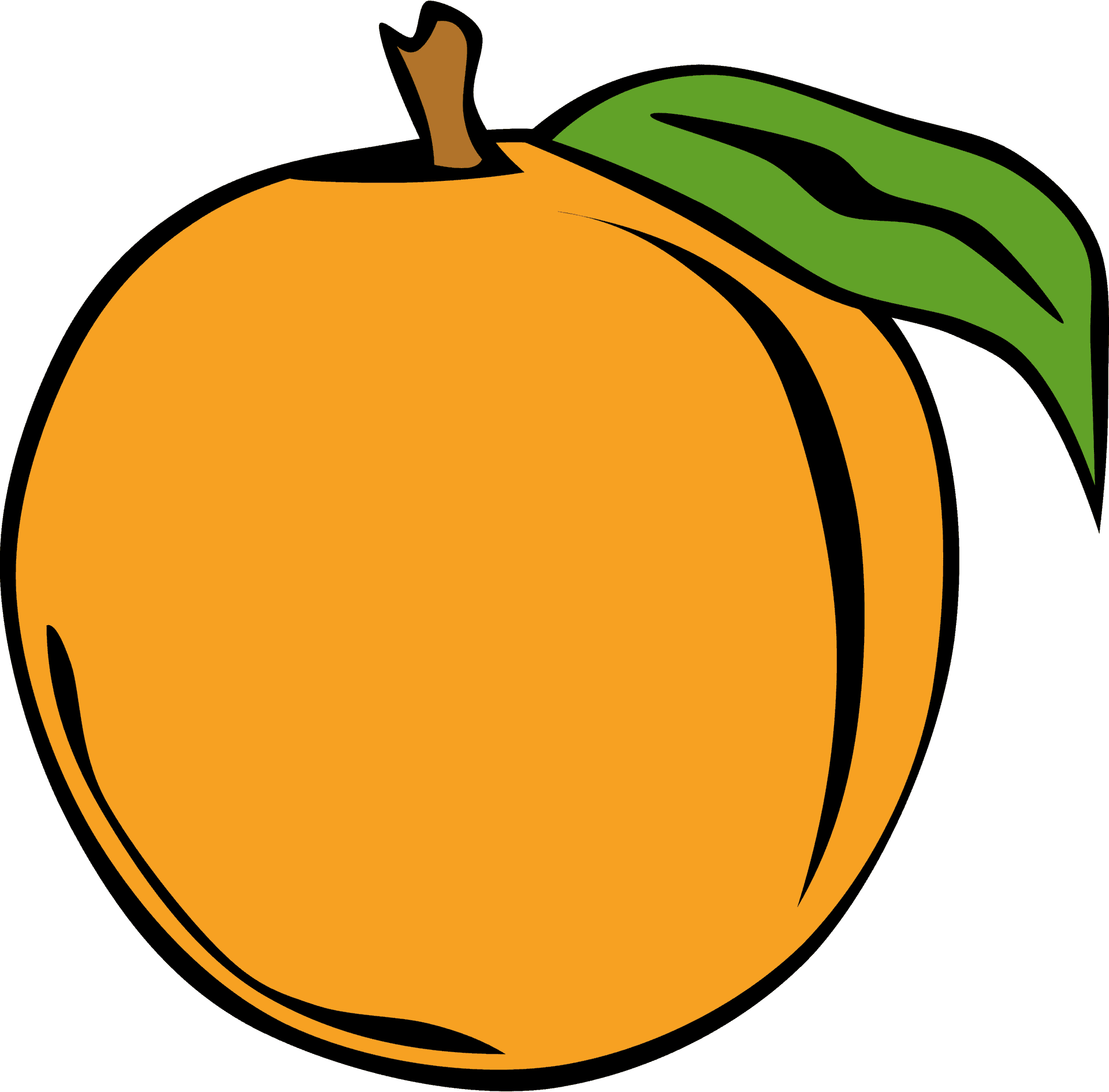 Cartoon Peach Illustration PNG