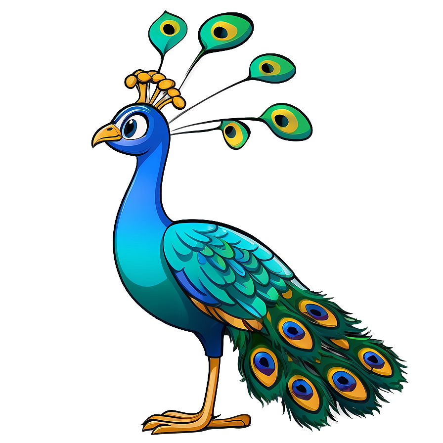 Cartoon Peacock Bird Png Kud PNG