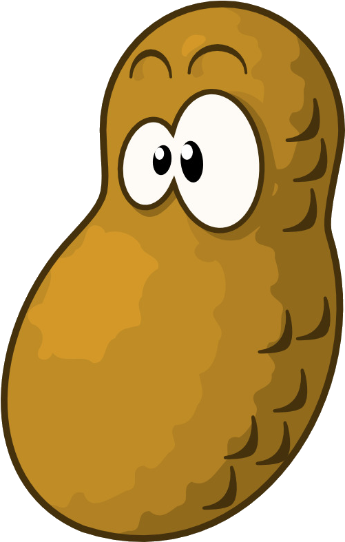 Cartoon Peanut Character PNG