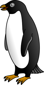 Cartoon Penguin Standing PNG
