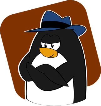 Cartoon Penguinwith Hat PNG