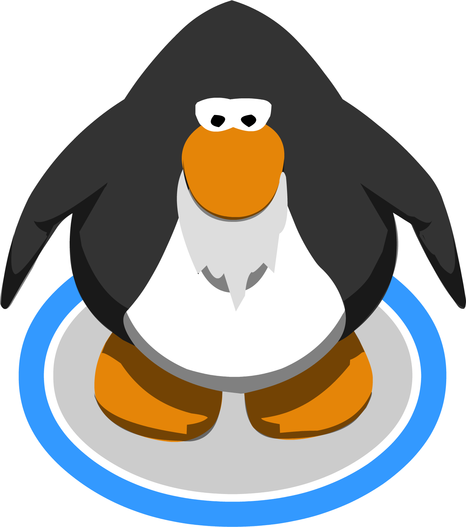 Cartoon Penguinwith Santa Beard PNG