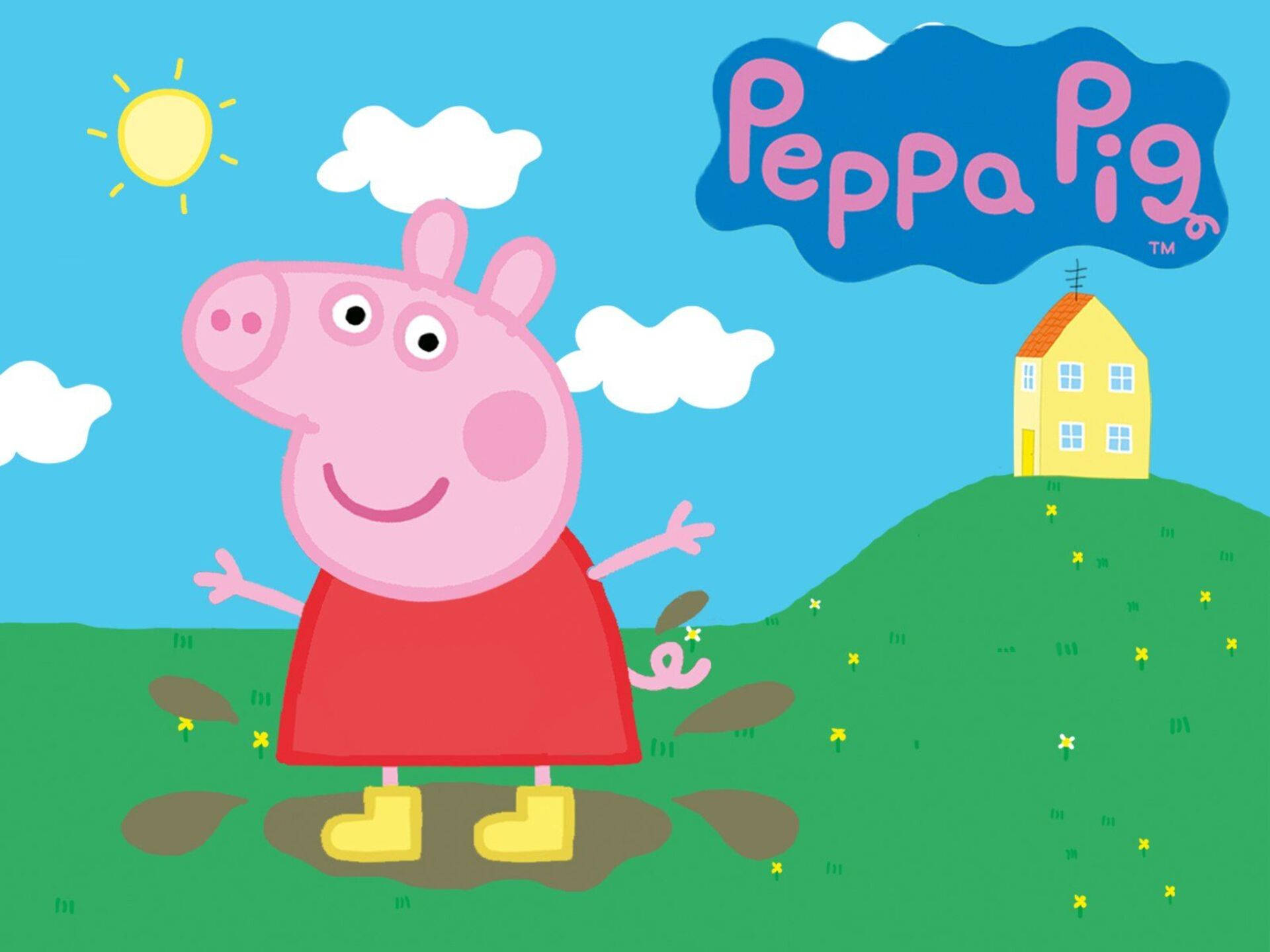 Peppa Pig's Hjem Sød Hjem Tapet Wallpaper