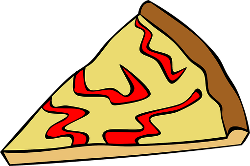 Cartoon Pepperoni Pizza Slice PNG