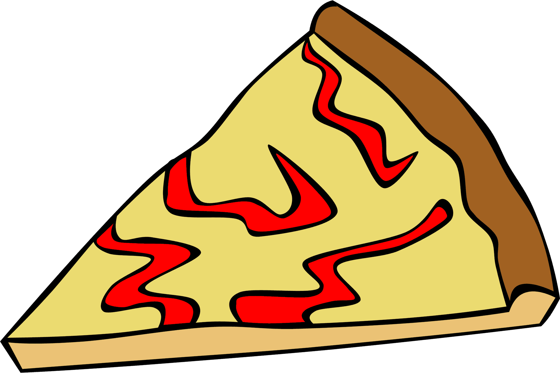 Cartoon Pepperoni Pizza Slice.png PNG