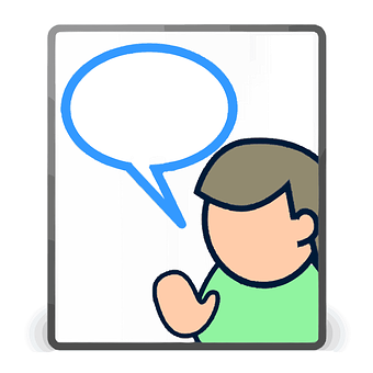 Cartoon Person Thinking Speech Bubble PNG