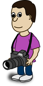 Cartoon Photographer Character PNG