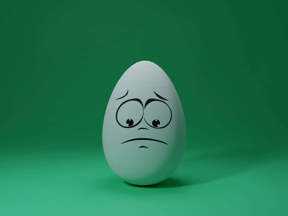 Imagemde Emoji De Ovo Engraçado Em Forma De Desenho Animado.