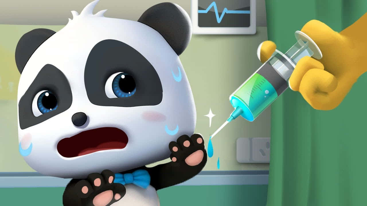 Imagemde Um Bebê Panda Em Desenho Animado.