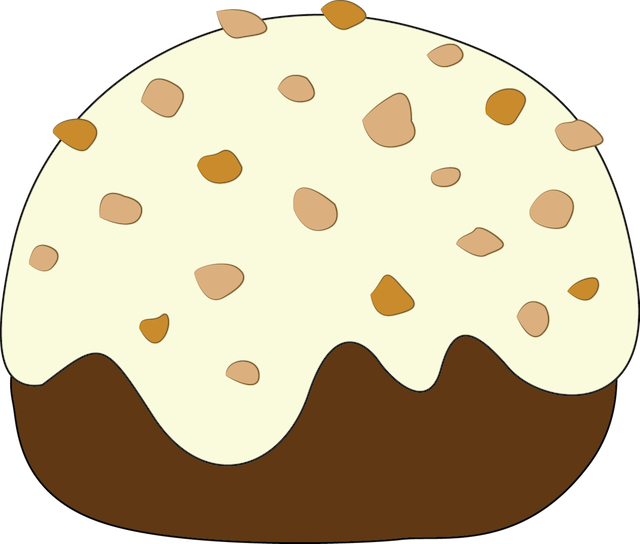 Cartoon Pie With Icingand Sprinkles.png PNG