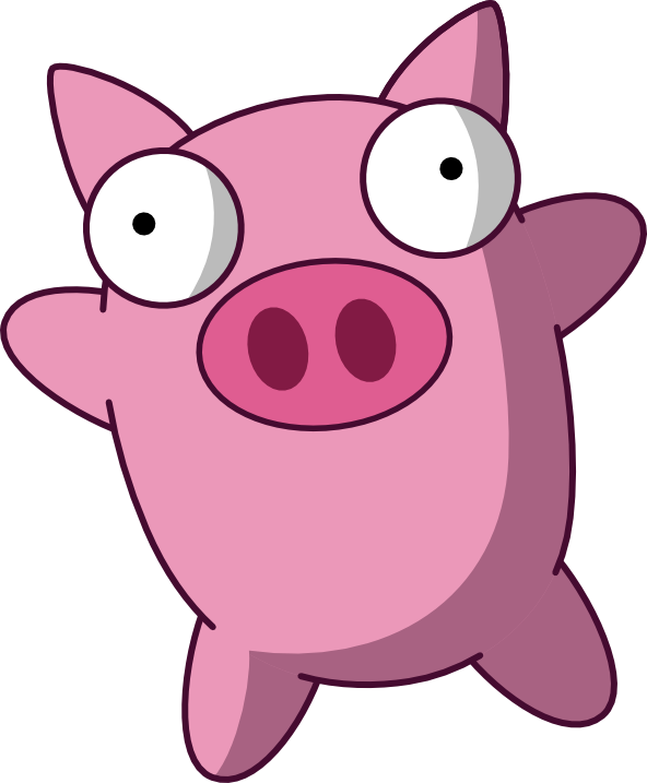 Cartoon Pig Character Illustration PNG