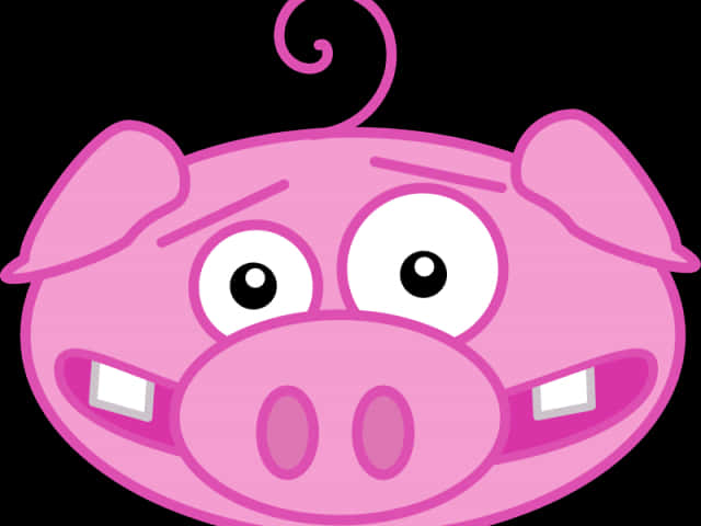 Cartoon Pig Face Graphic PNG