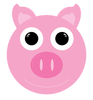 Cartoon Pig Face Graphic PNG