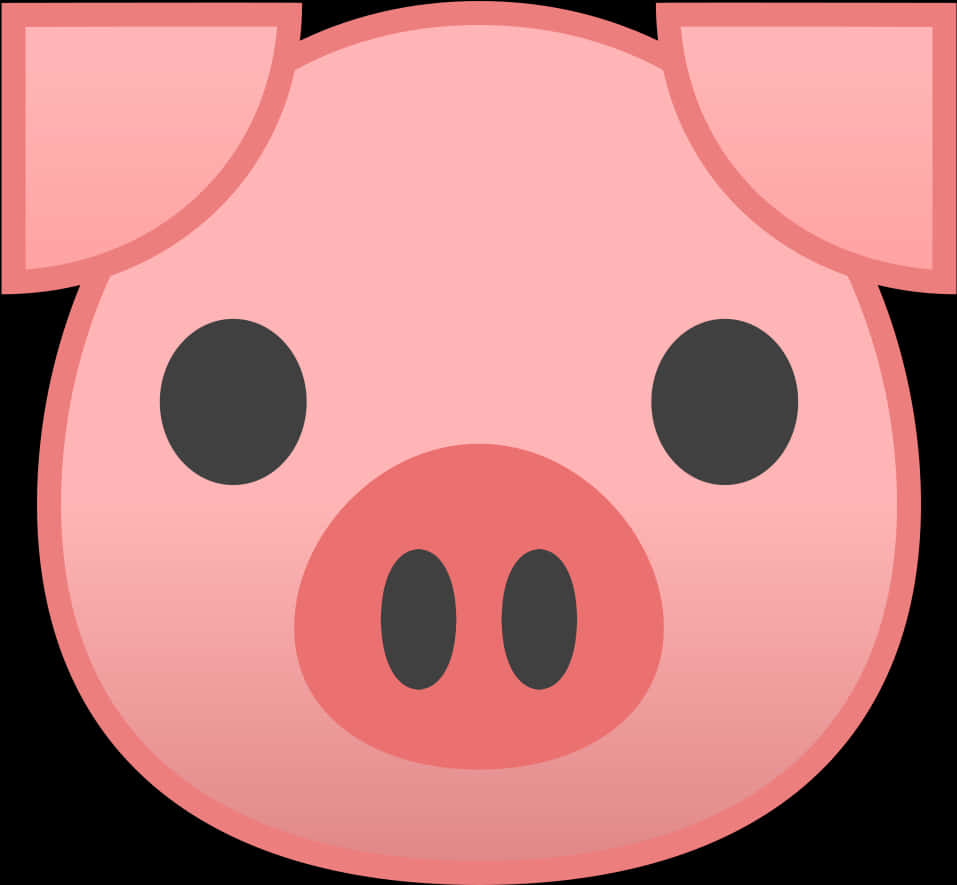 Cartoon Pig Face Graphic PNG