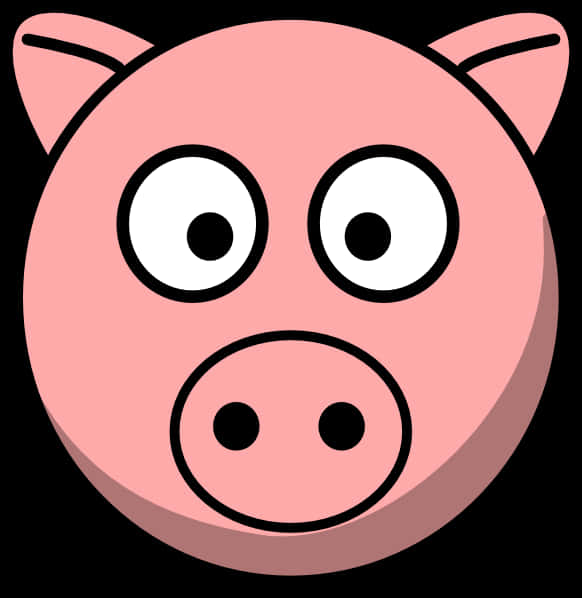 Cartoon Pig Face Graphic PNG