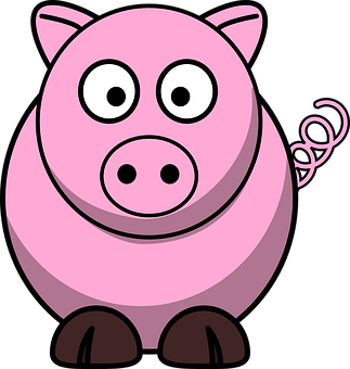 Cartoon Pig Illustration PNG